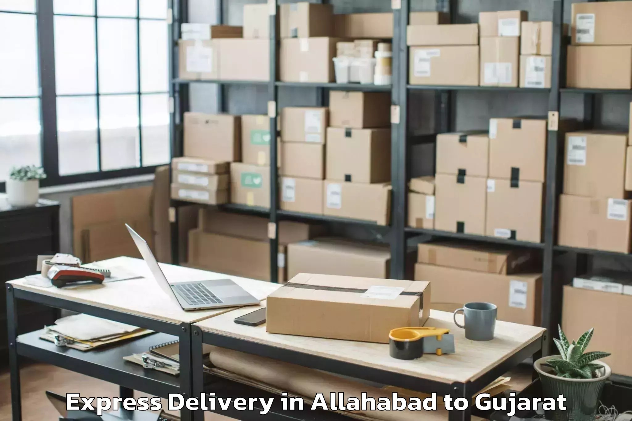 Quality Allahabad to Crystal Mall Rajkot Express Delivery